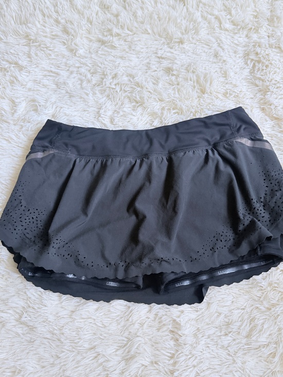 lululemon athletica Pants - lululemon Black Athletic Skort with Laser-Cut Hem